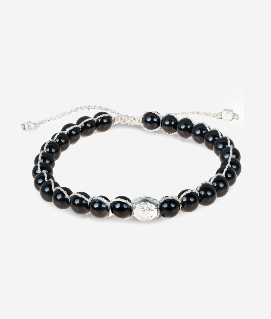 Black Onyx 6mm Bracelet | Silver