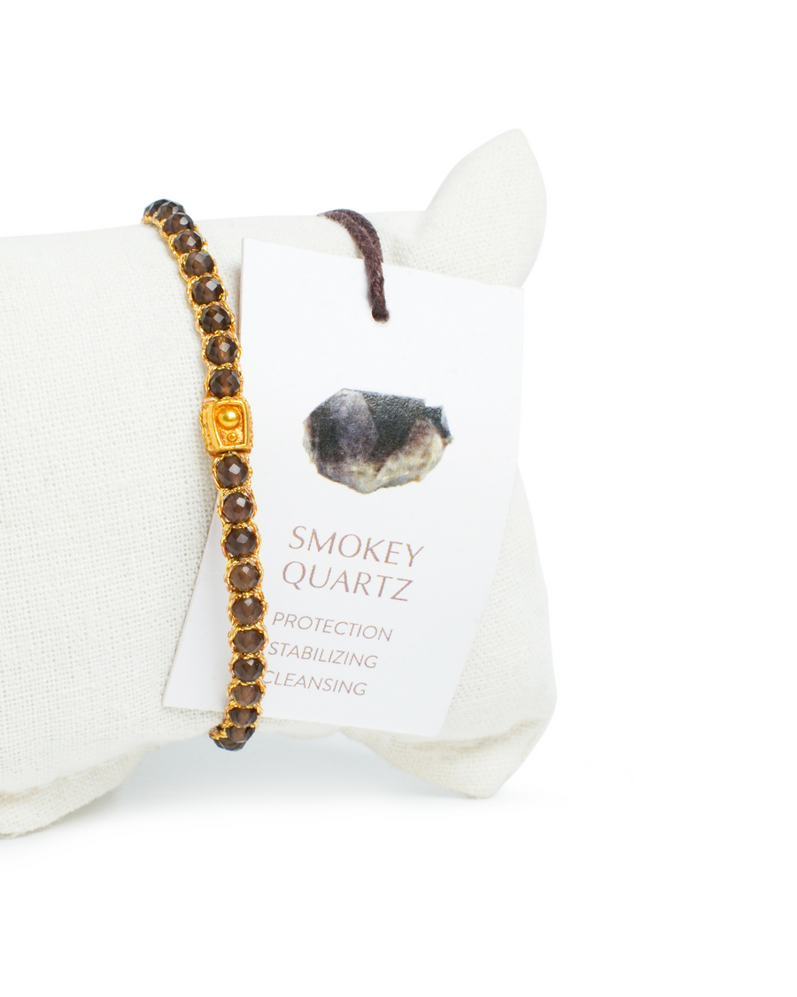 Smoky Quartz Bracelet | Gold