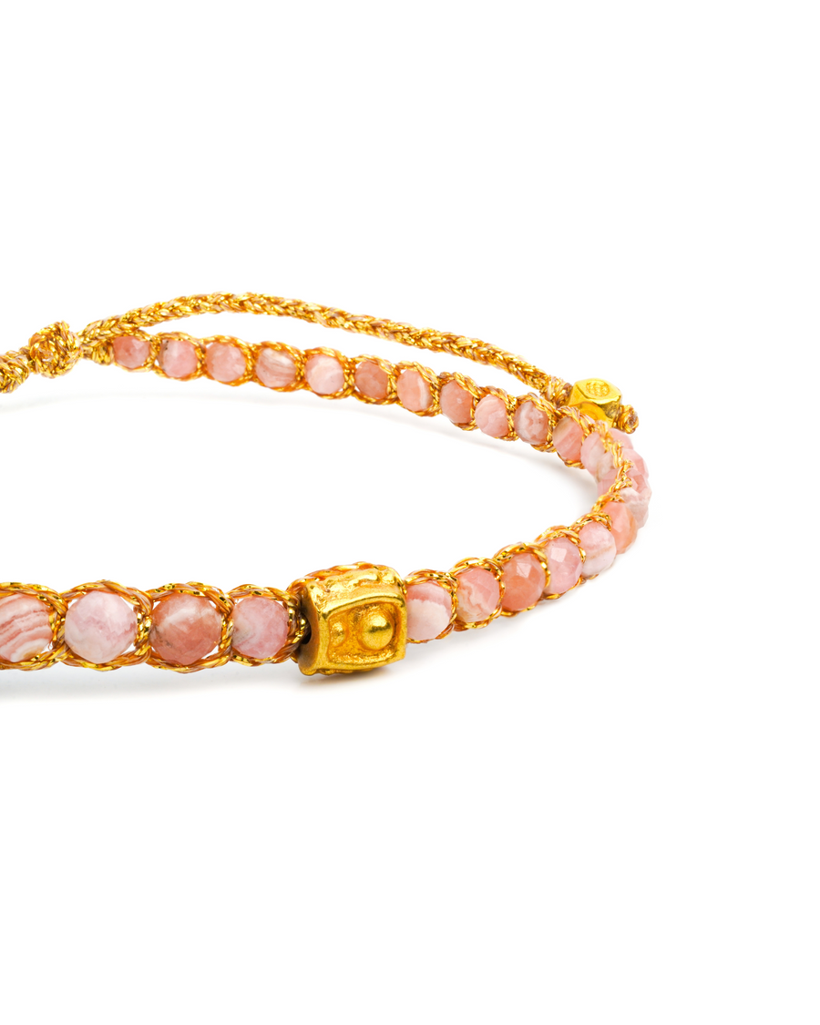 Rhodochrosite Bracelet | Gold