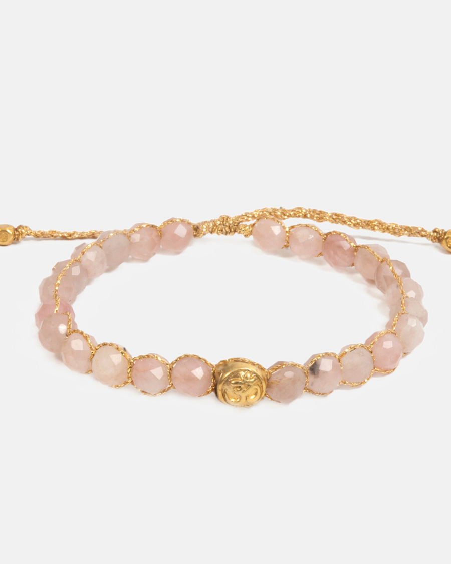 Rose Quartz 6mm Bracelet | Gold