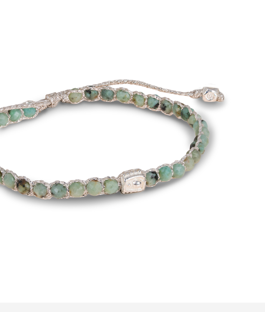 African Turquoise Bracelet | Silver
