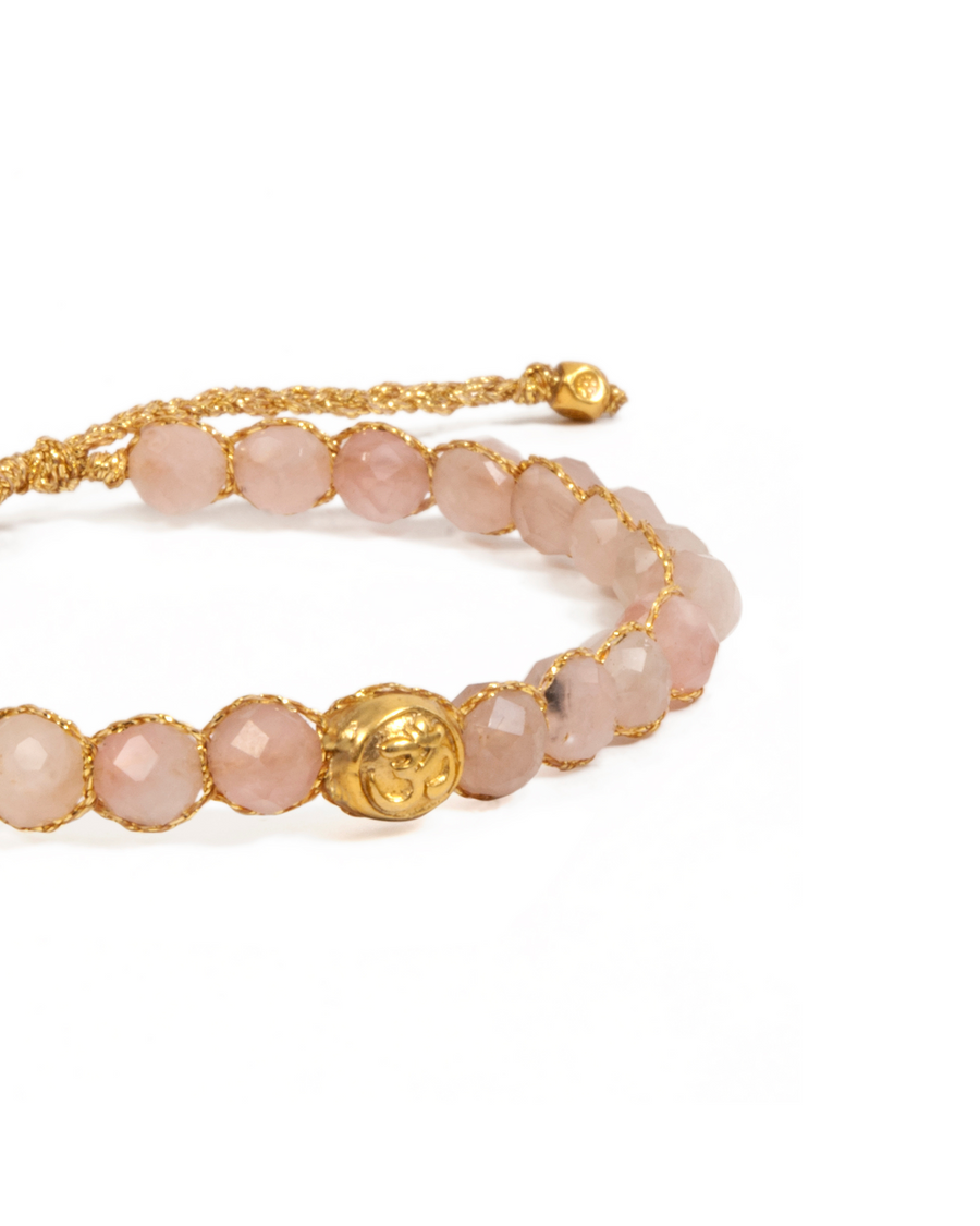 Rose Quartz 6mm Bracelet | Gold