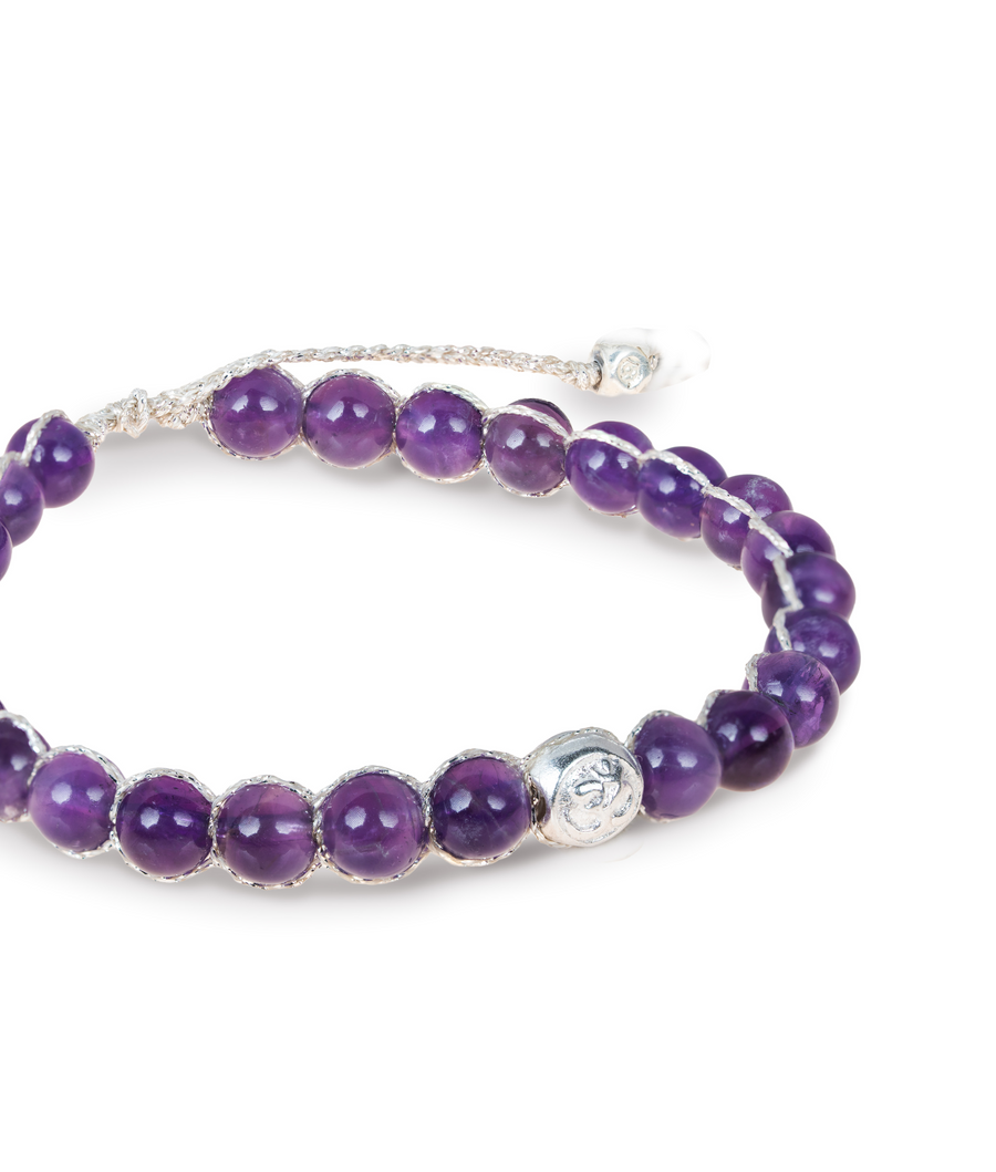 Amethyst 6mm Bracelet | Silver