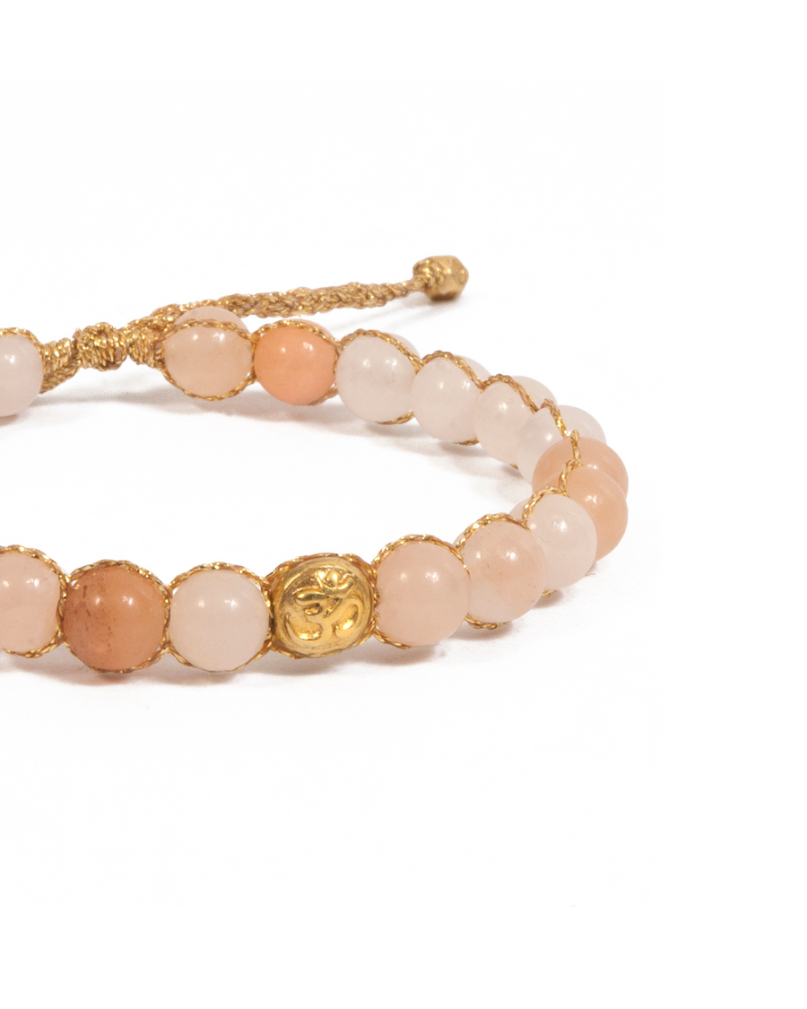 Pink Aventurine 6mm Bracelet | Gold