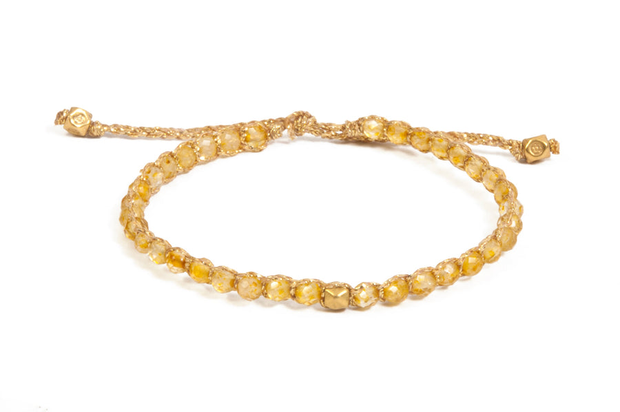 Citrine Bracelet Nugget Kids | Gold