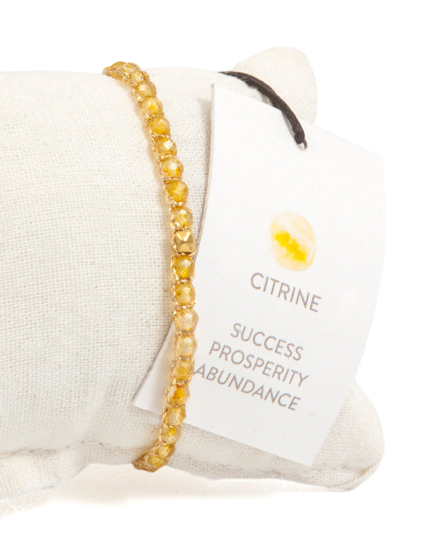 Citrine Bracelet Nugget Kids | Gold