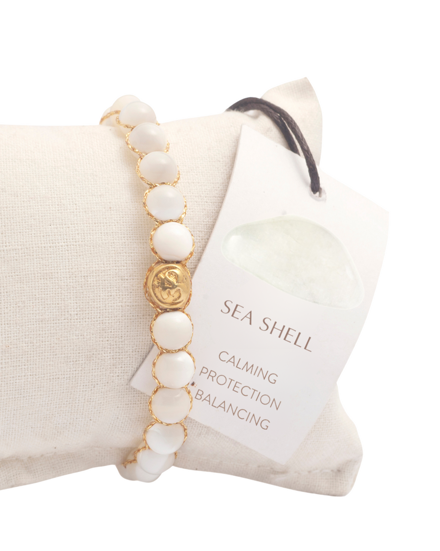 Sea Shell 6mm Bracelet | Gold