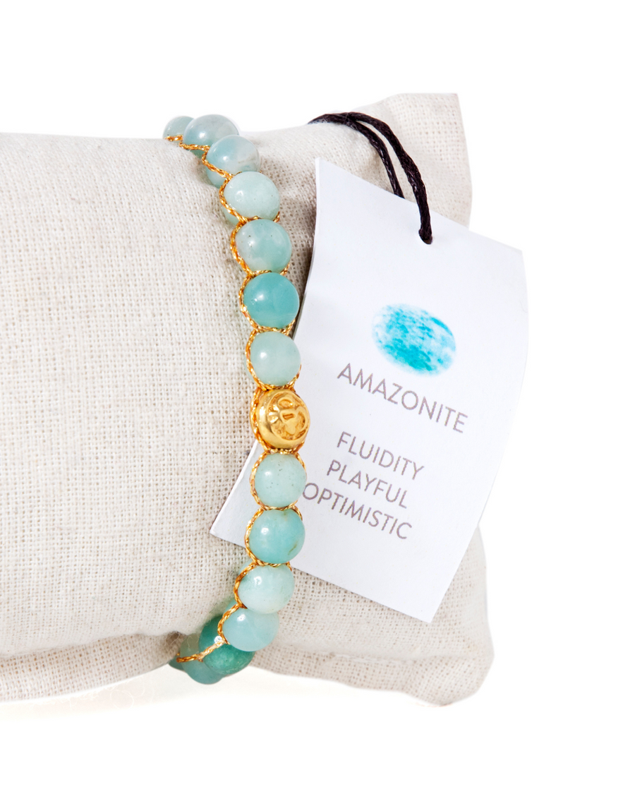 Amazonite 6mm Bracelet | Gold