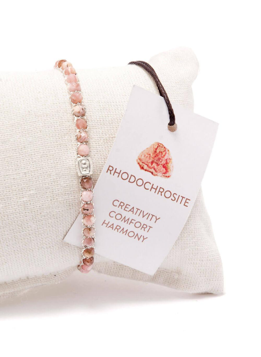 Rhodochrosite Bracelet | Silver - Samapura Jewelry