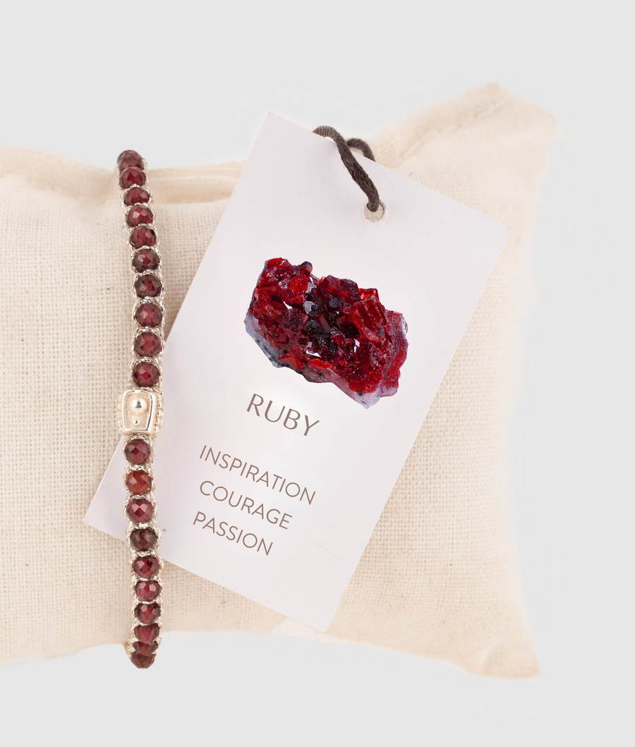 Ruby Bracelet | Silver