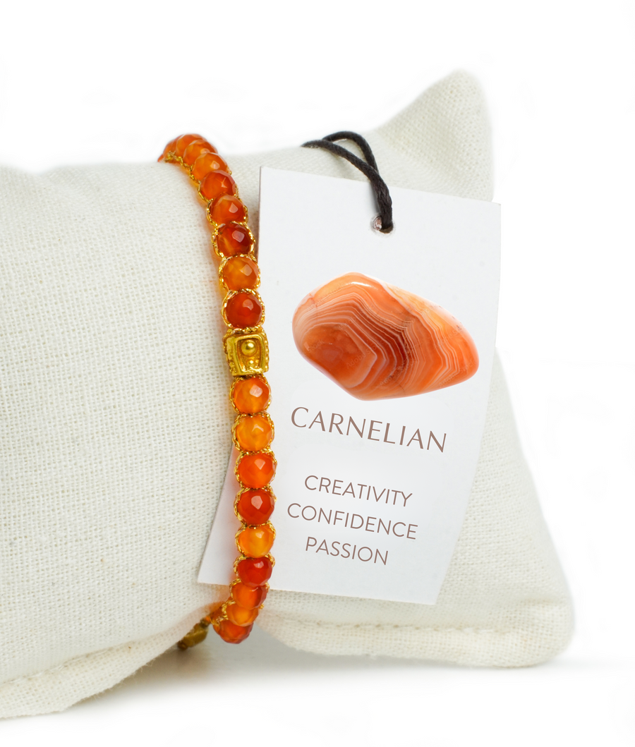 Carnelian From Brazil Bracelet | Gold