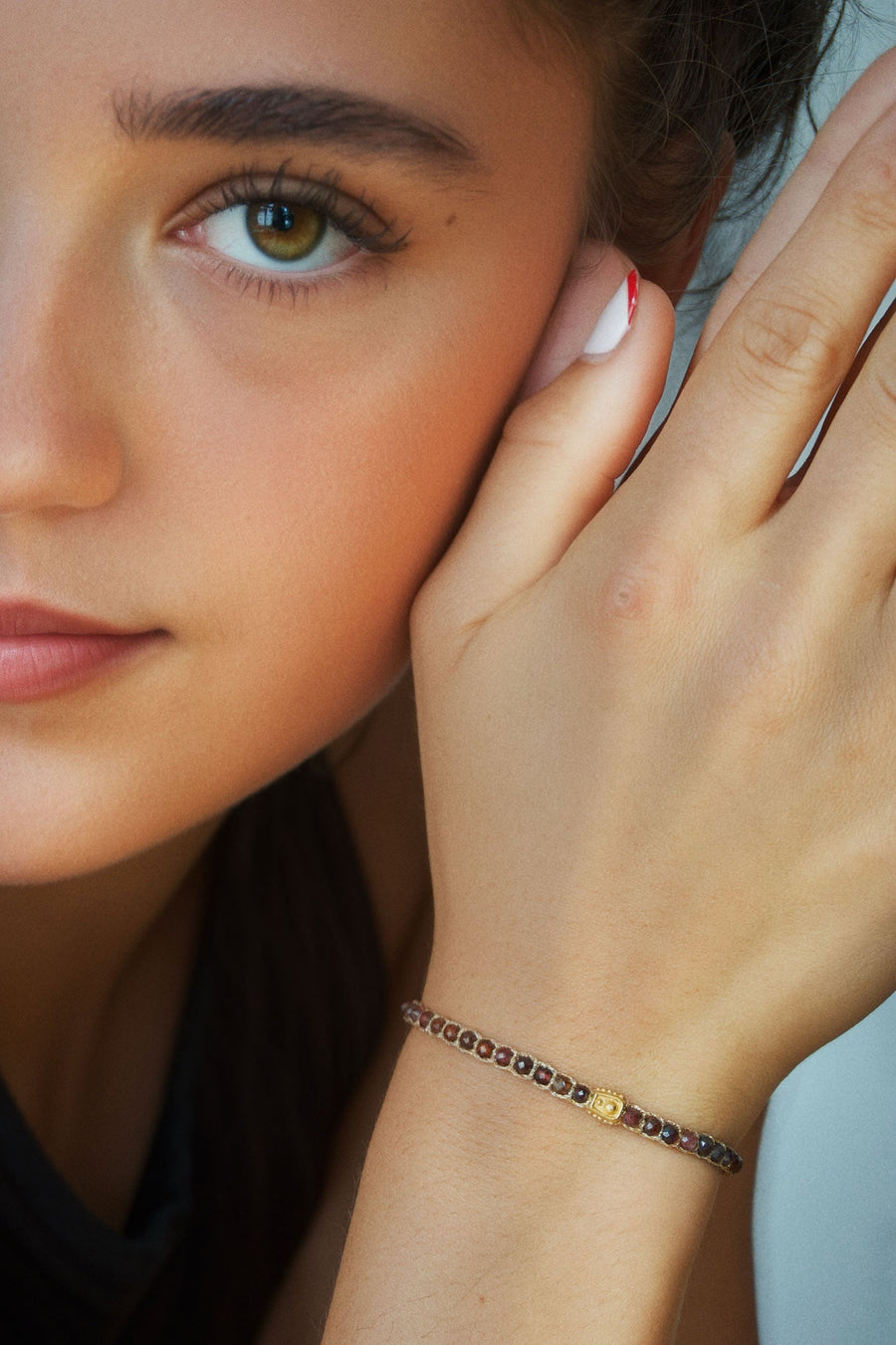 Violet Garnet  Bracelet | Gold