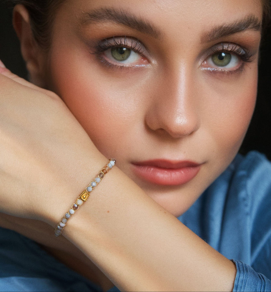 Botswana Agate Bracelet | Gold