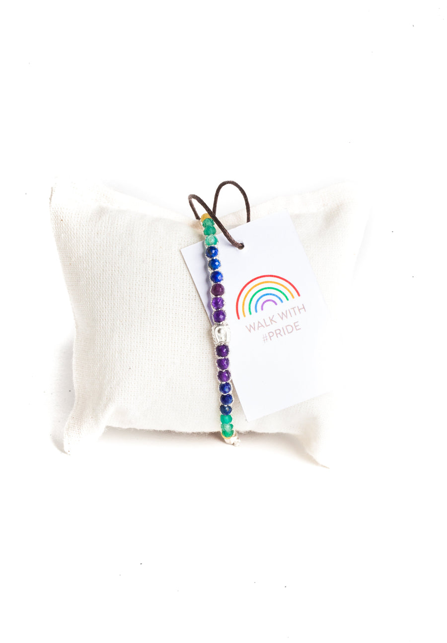 Rainbow Bold Bracelet | Silver
