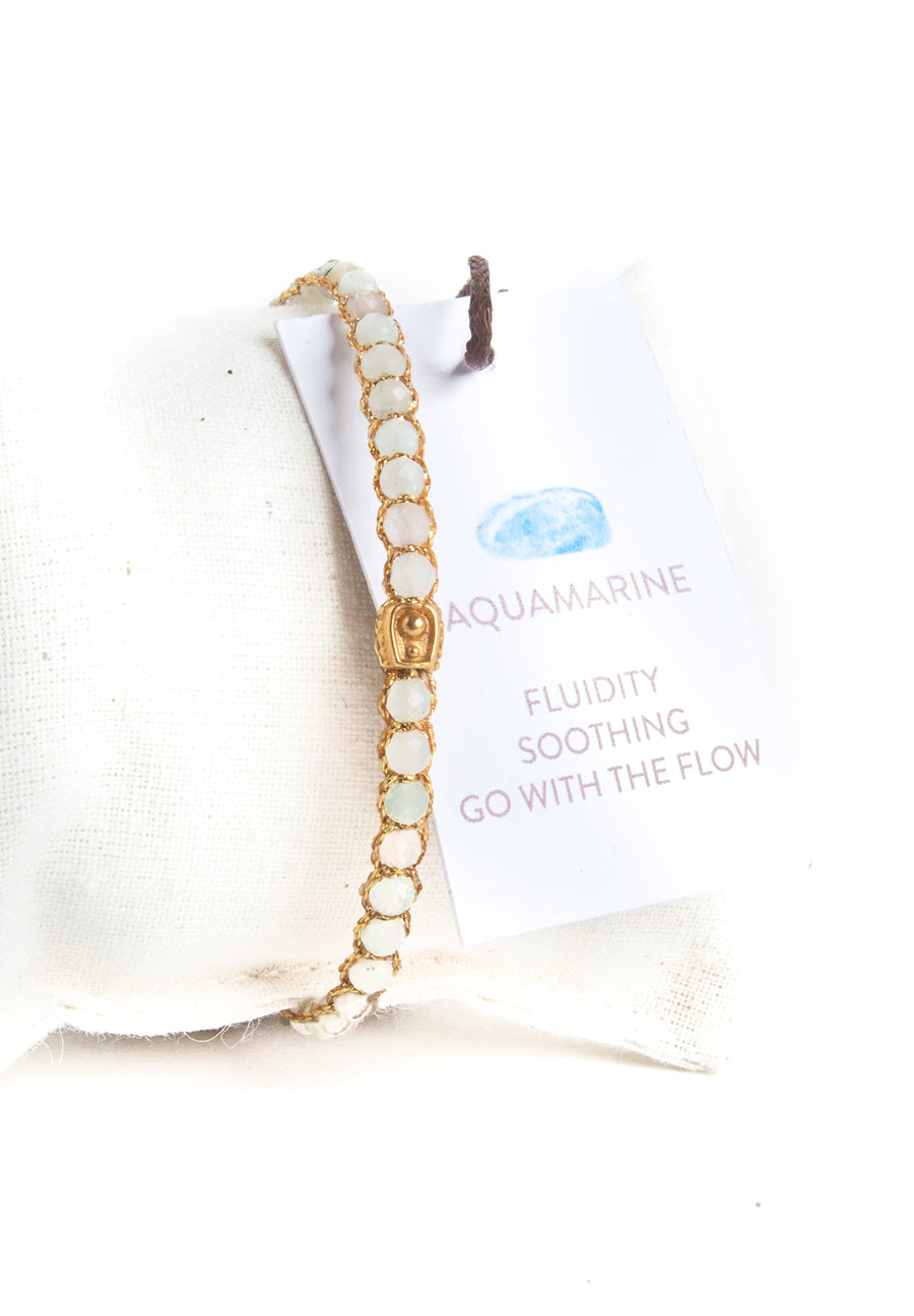 Aquamarine Bracelet | Gold