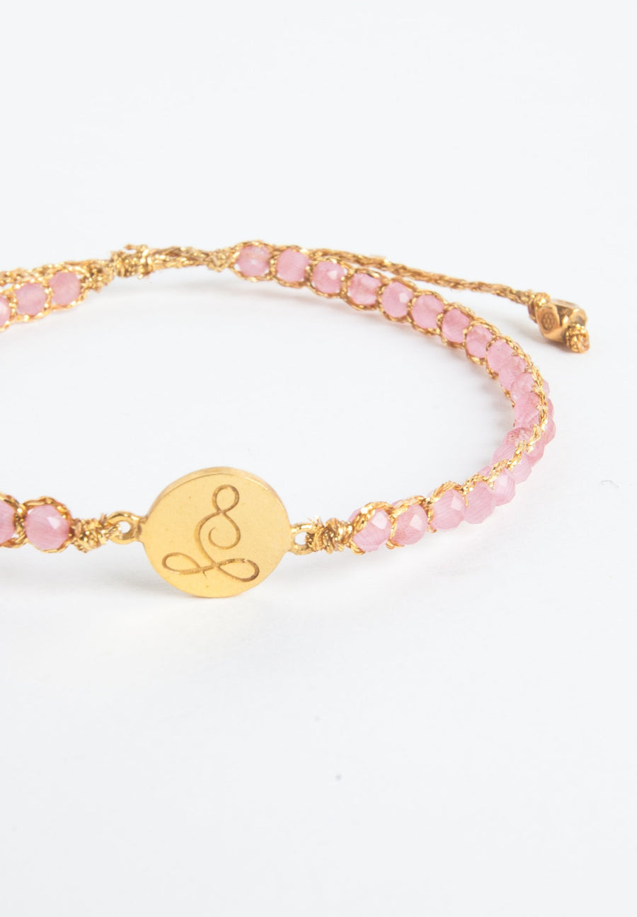 Lotus Pink Tourmaline Bracelet | Gold