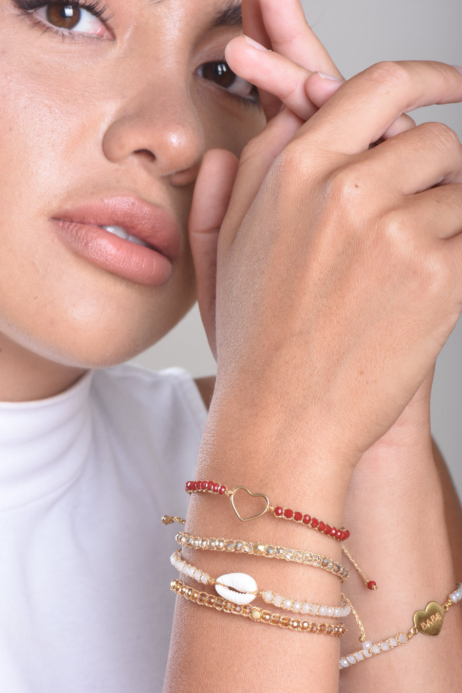 Crystal Light Nugget Bracelet | Gold