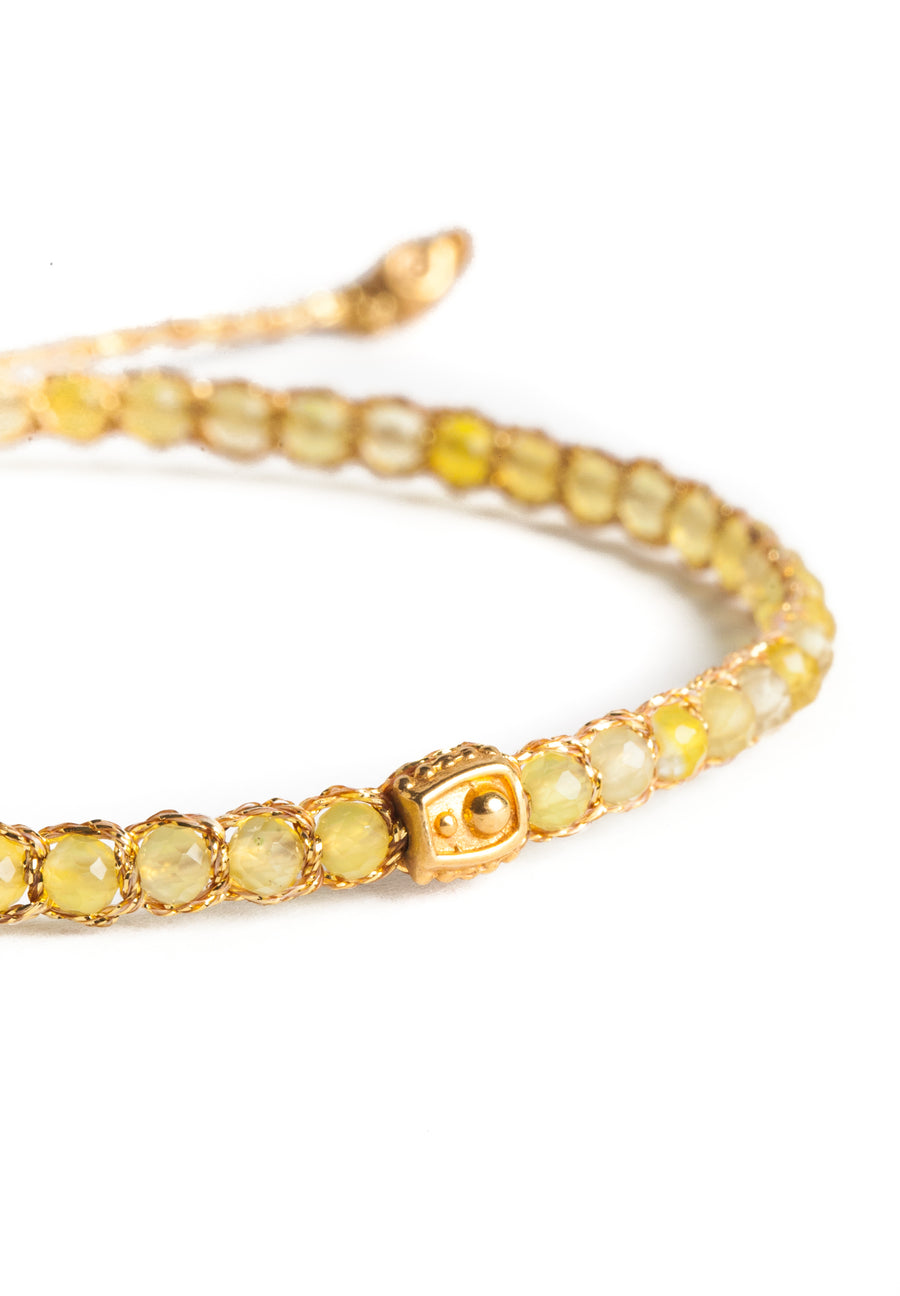 Yellow Calcite Bracelet | Gold