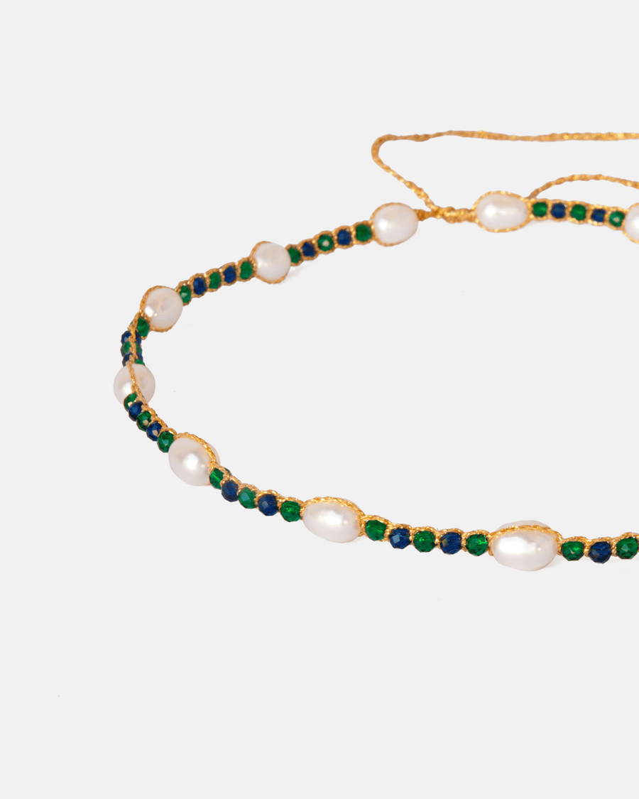 Pearl & Gemstone Horizon Choker  | Gold