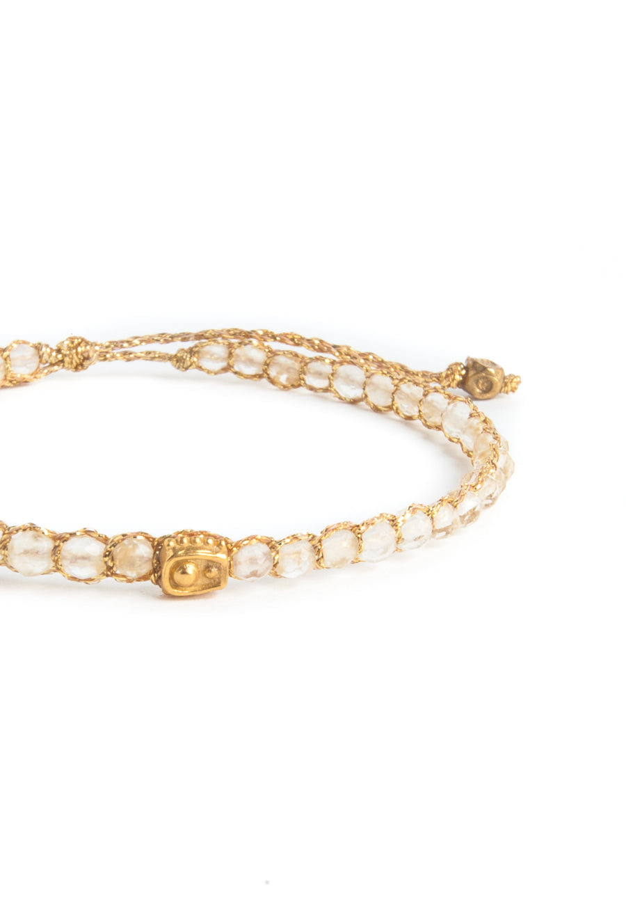 Lemon Quartz Bracelet | Gold