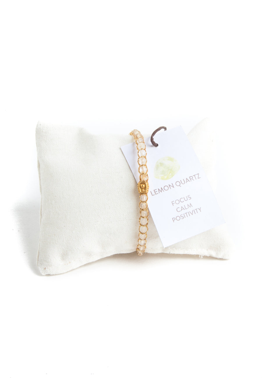 Lemon Quartz Bracelet | Gold