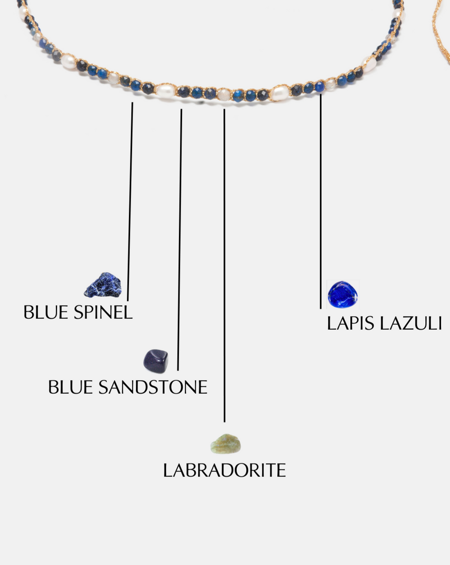 Pearl & Gemstone Sky Choker | Gold