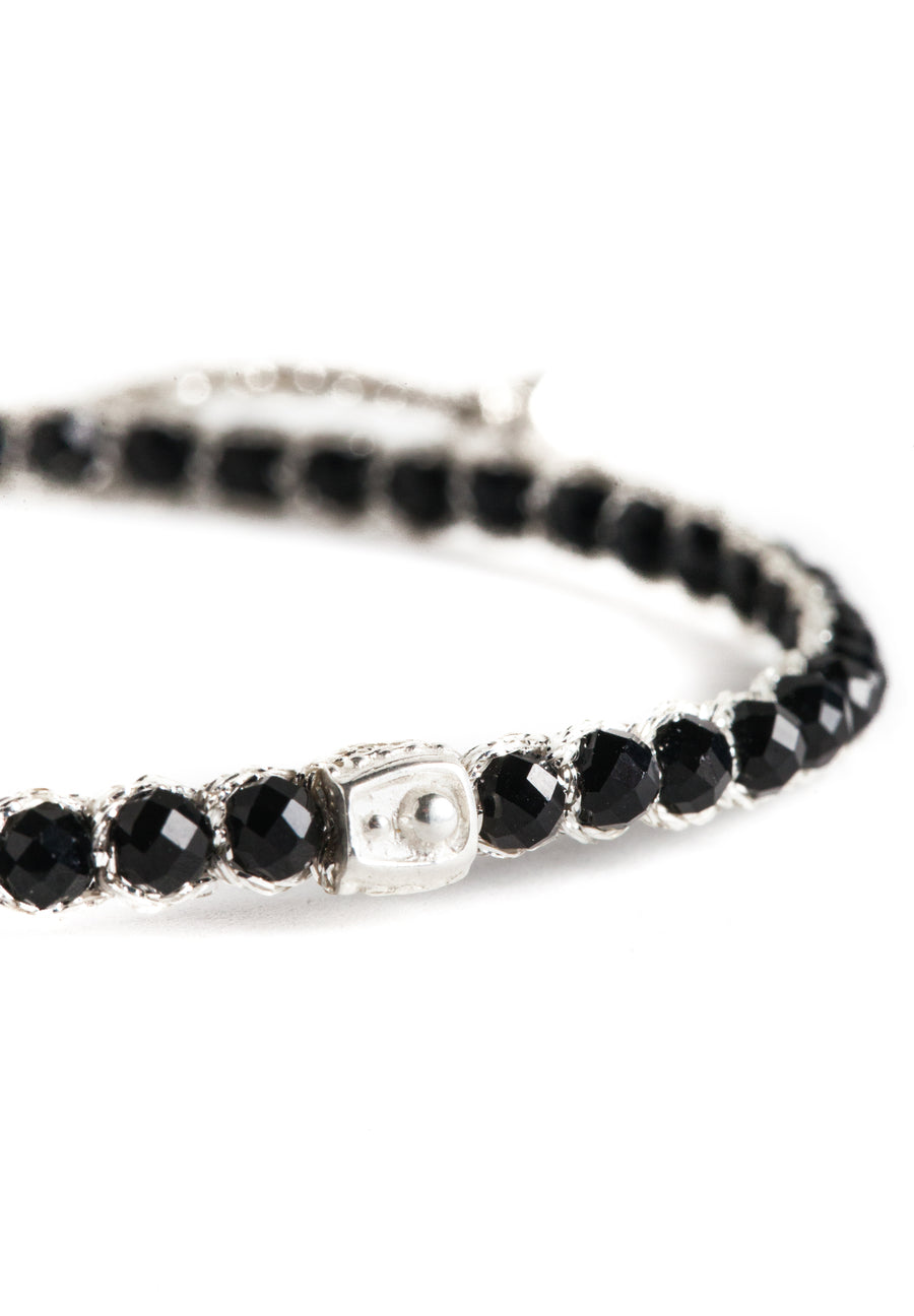 Black Spinel  Bracelet | Silver