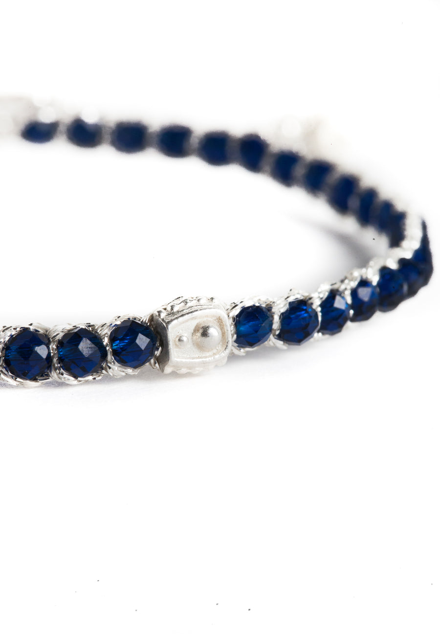 Blue Spinel Bracelet | Silver