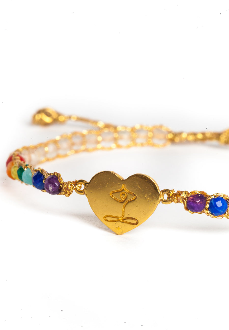 Namaste Heart 7 Chakras | Lemon Quartz