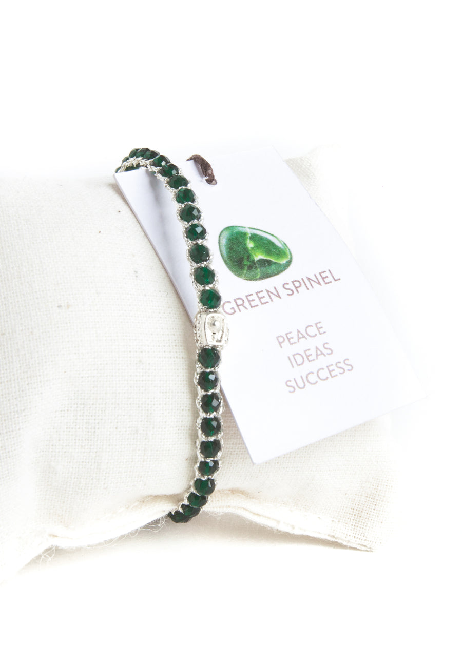 Green Spinel  Bracelet | Silver