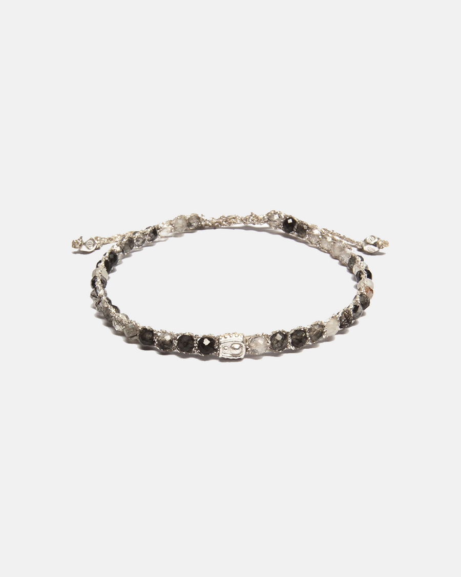 BLACK RUTILATED QUARTZ  | SILVER