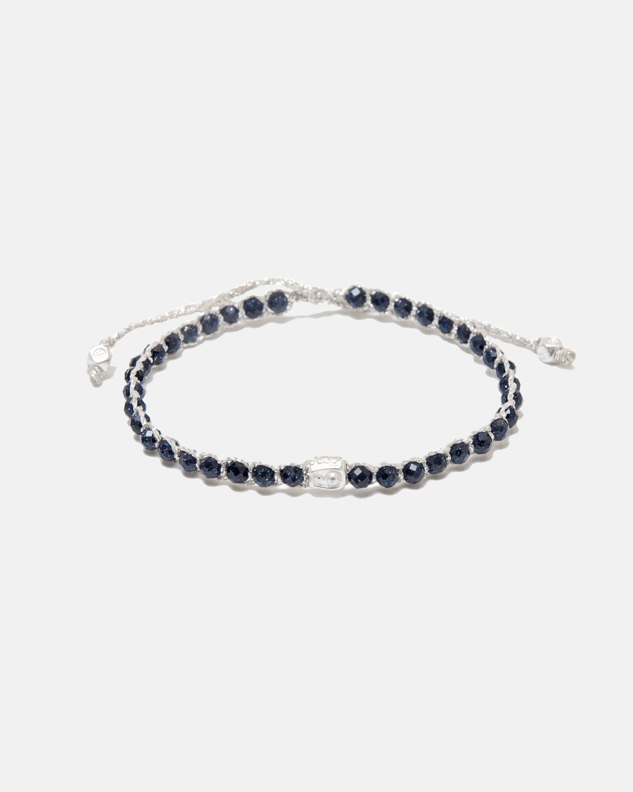 Blue Sandstone Bracelet | Silver - Samapura Jewelry