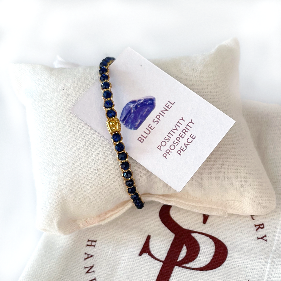 Blue Spinel Bracelet | Gold
