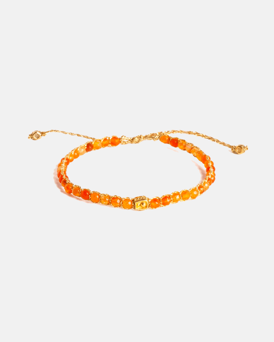 Carnelian From Brazil Bracelet | Gold - Samapura Jewelry