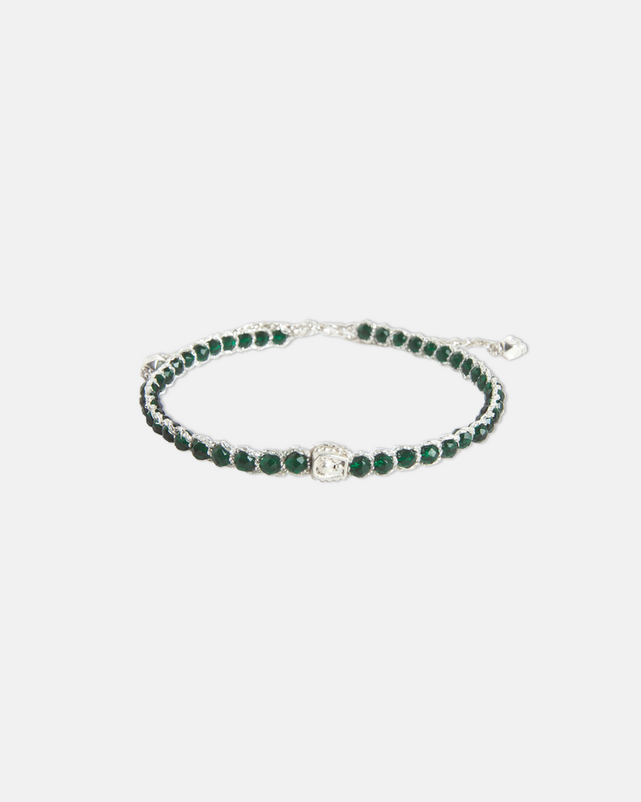 Green Spinel  Bracelet | Silver