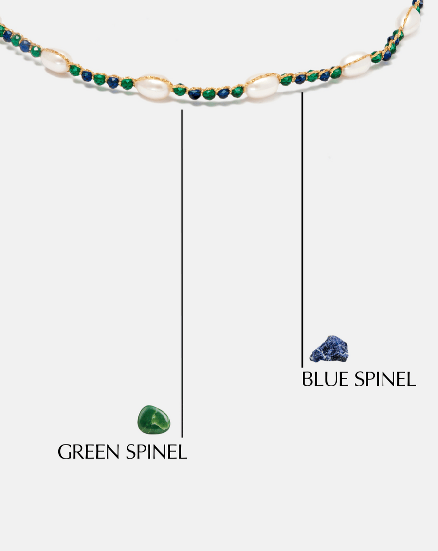 Pearl & Gemstone Horizon Choker  | Gold