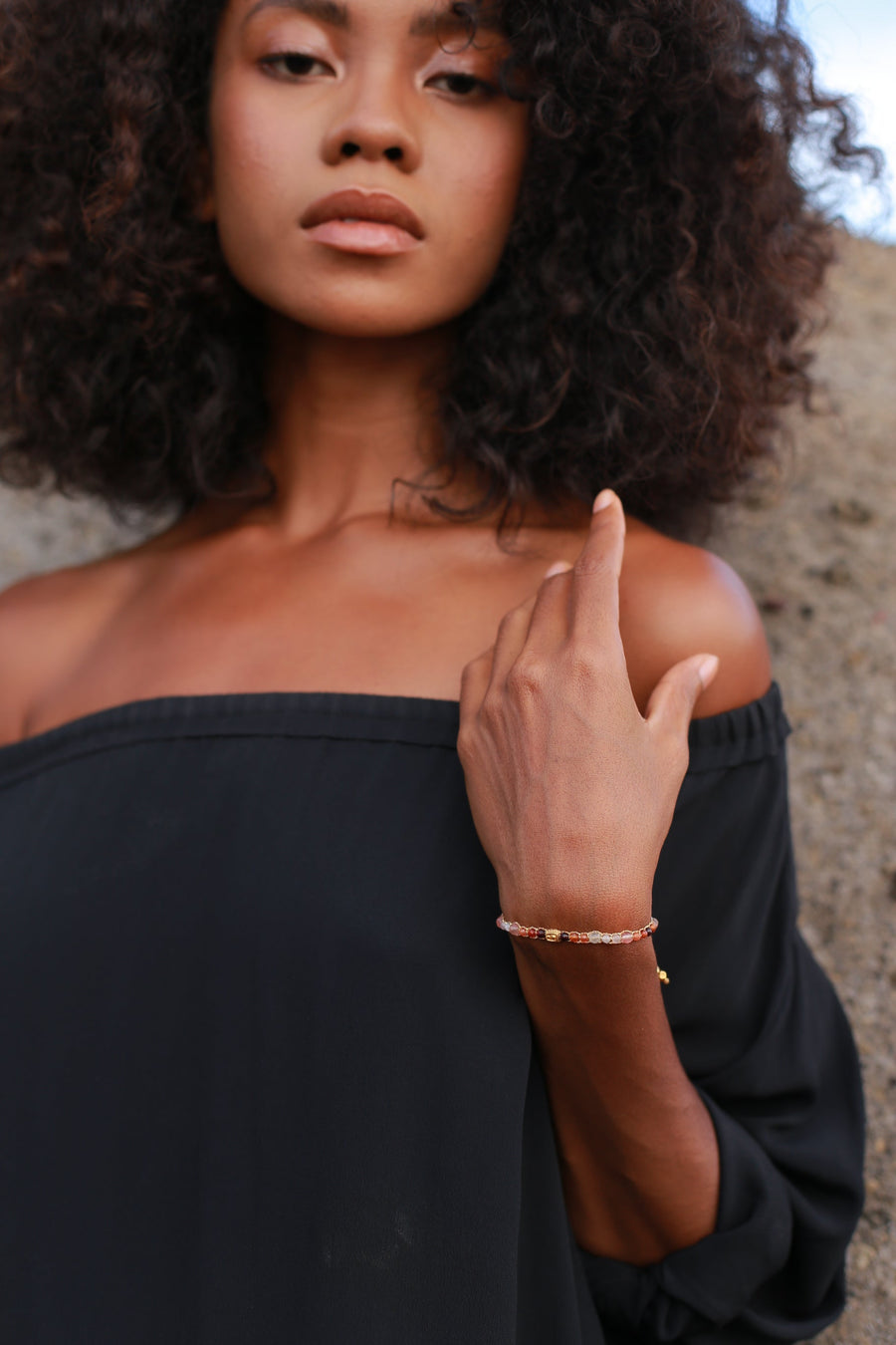 Ombre Pink Candy Bracelet | Gold
