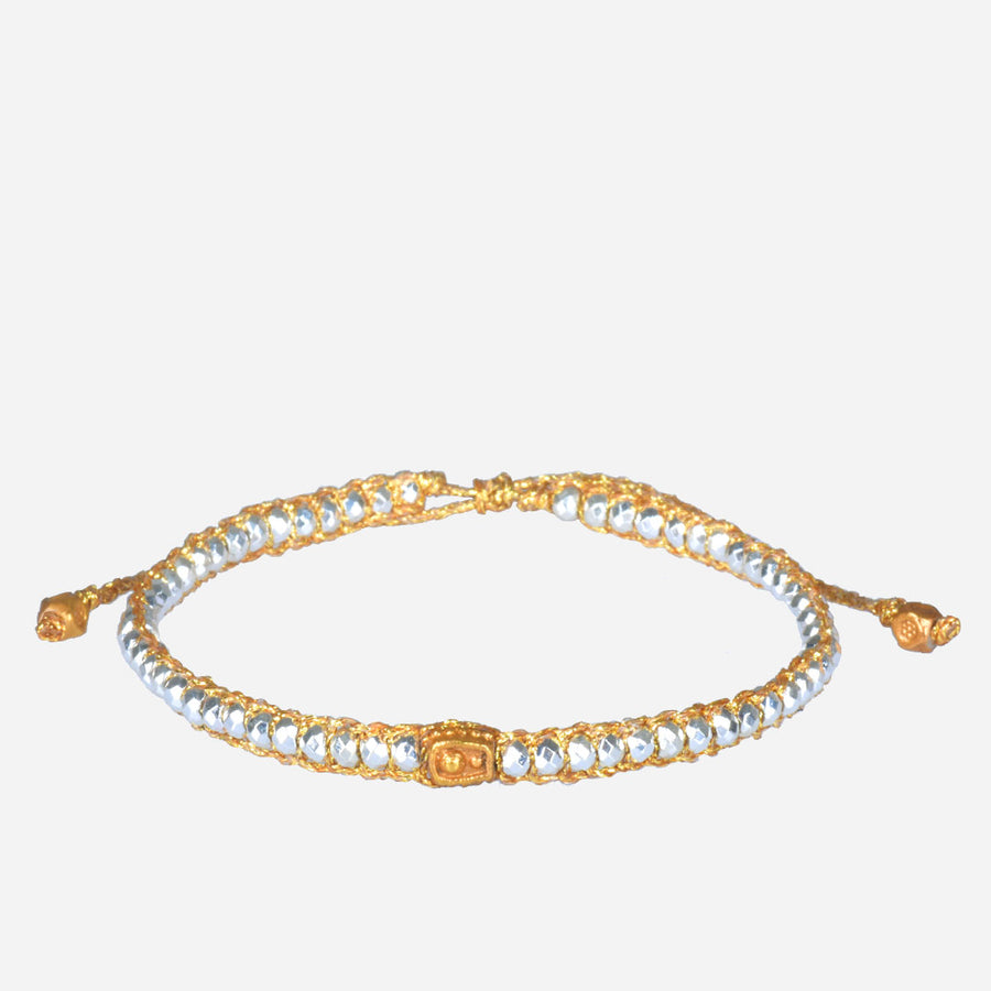 Pyrite Silver Bracelet | Gold