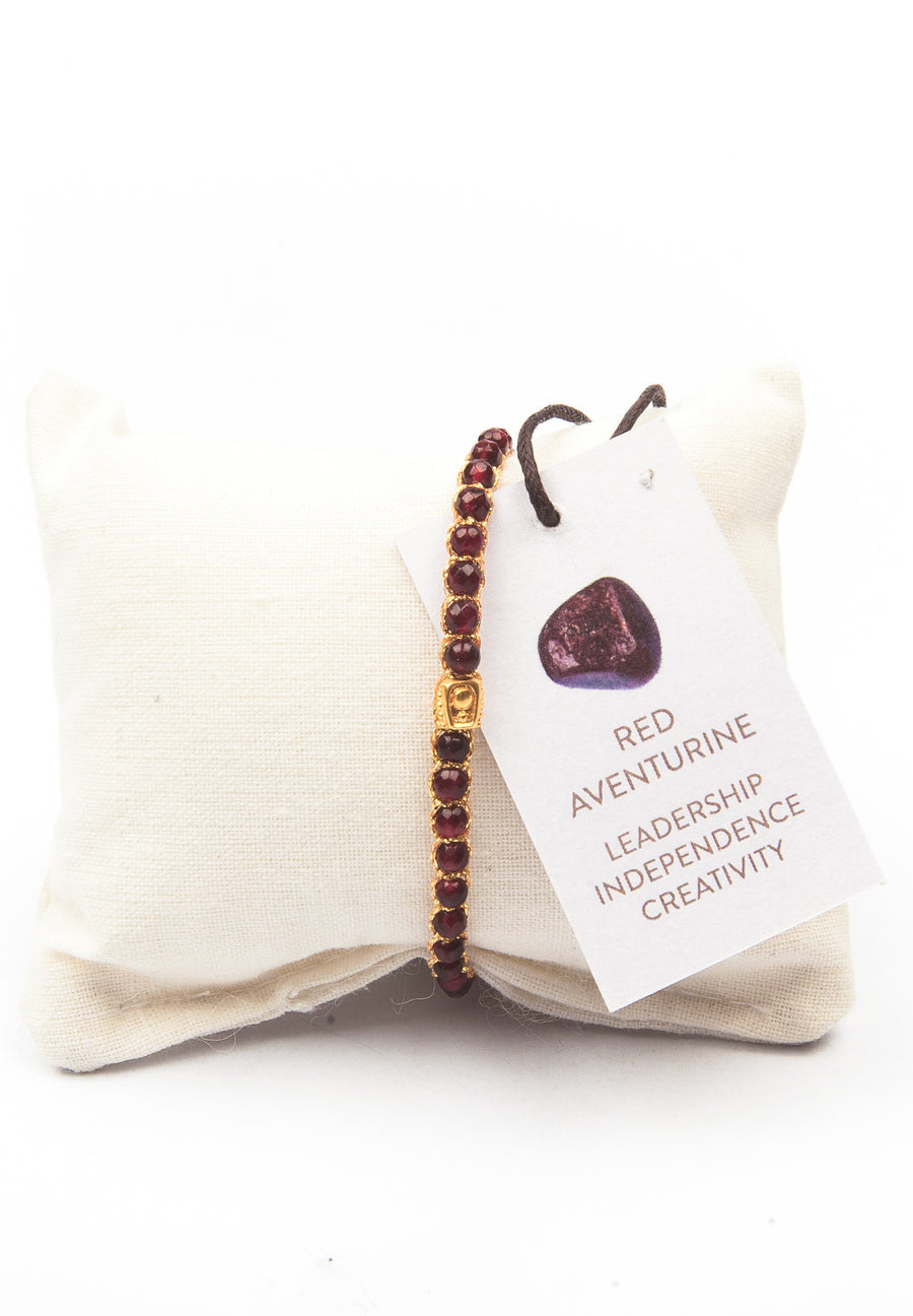 Red Aventurine Bracelet | Gold