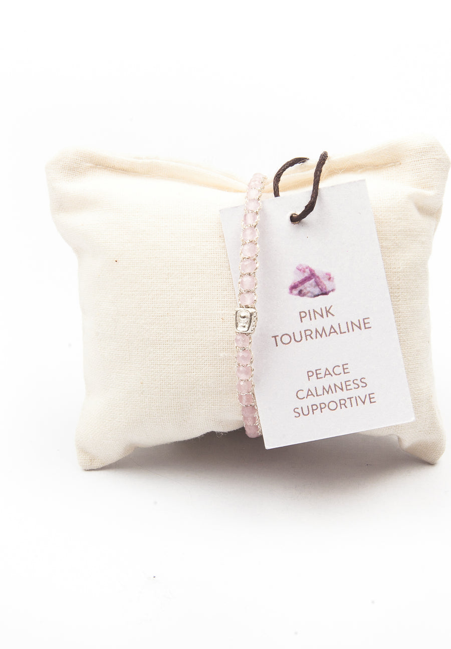 Pink Tourmaline from Mozambique Bracelet | Silver