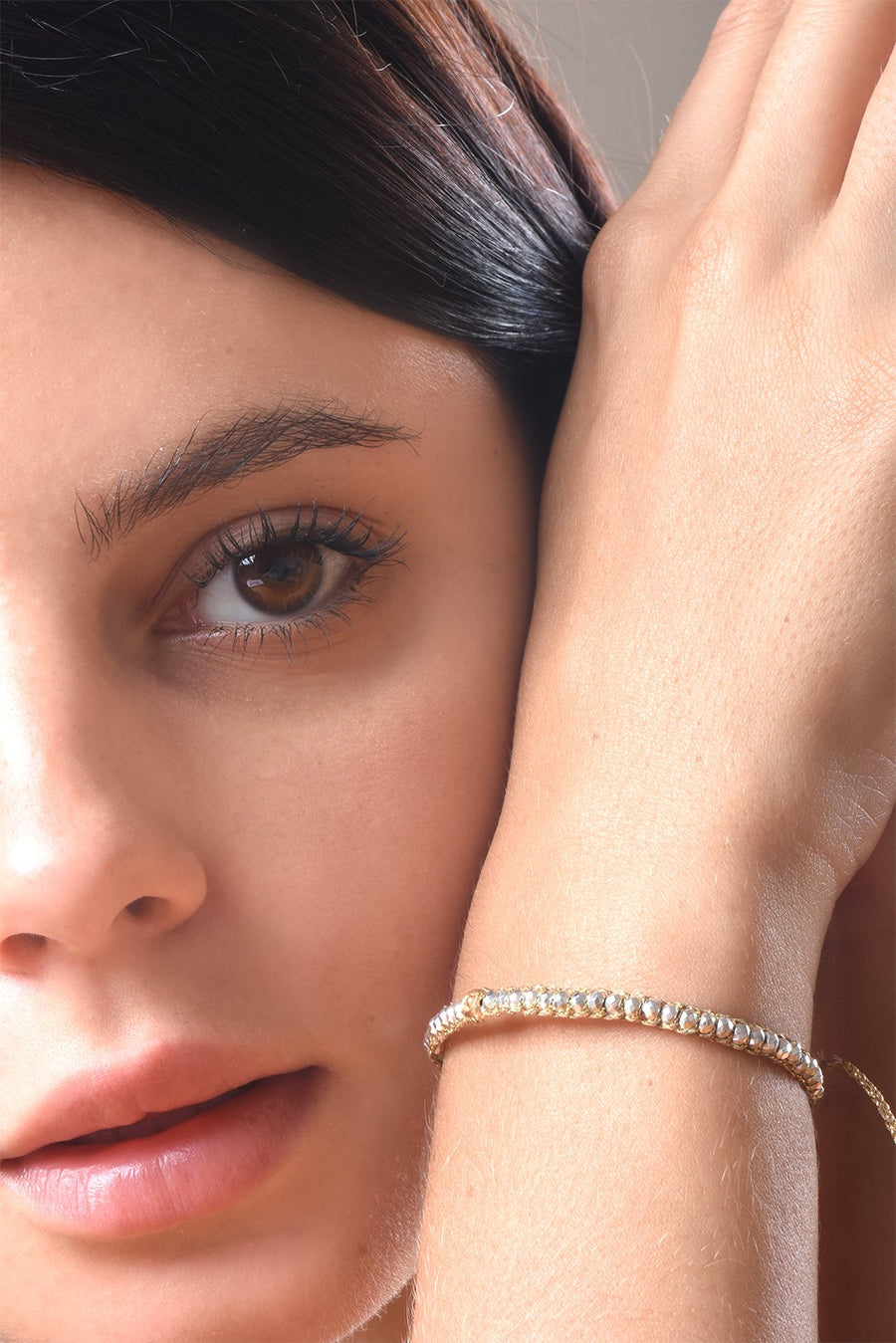 Pyrite Silver Bracelet | Gold