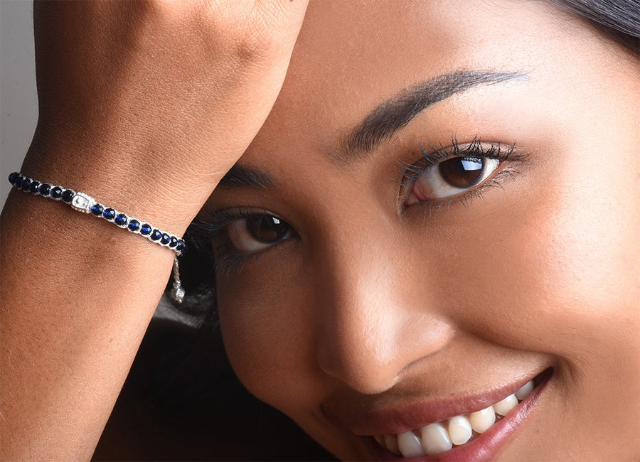 Blue Spinel Bracelet | Silver