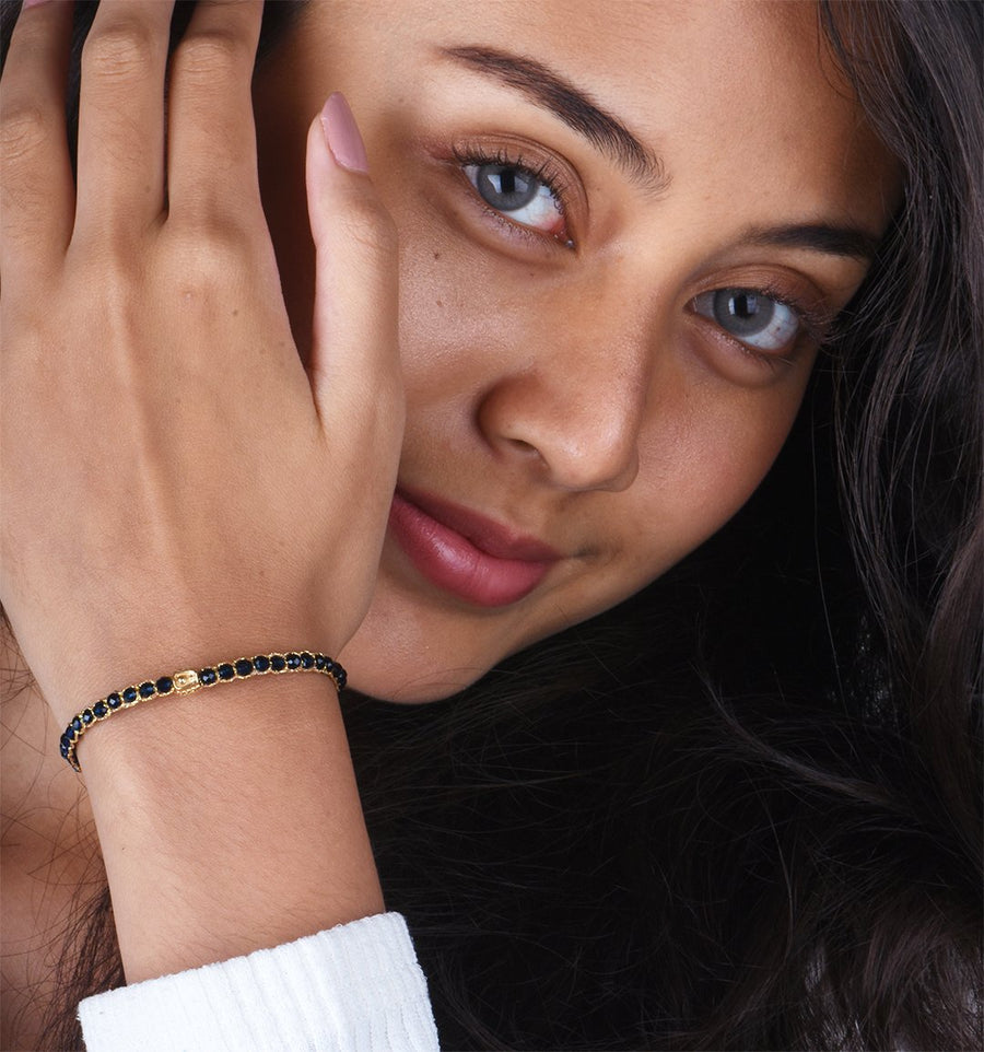 Blue Spinel Bracelet | Gold
