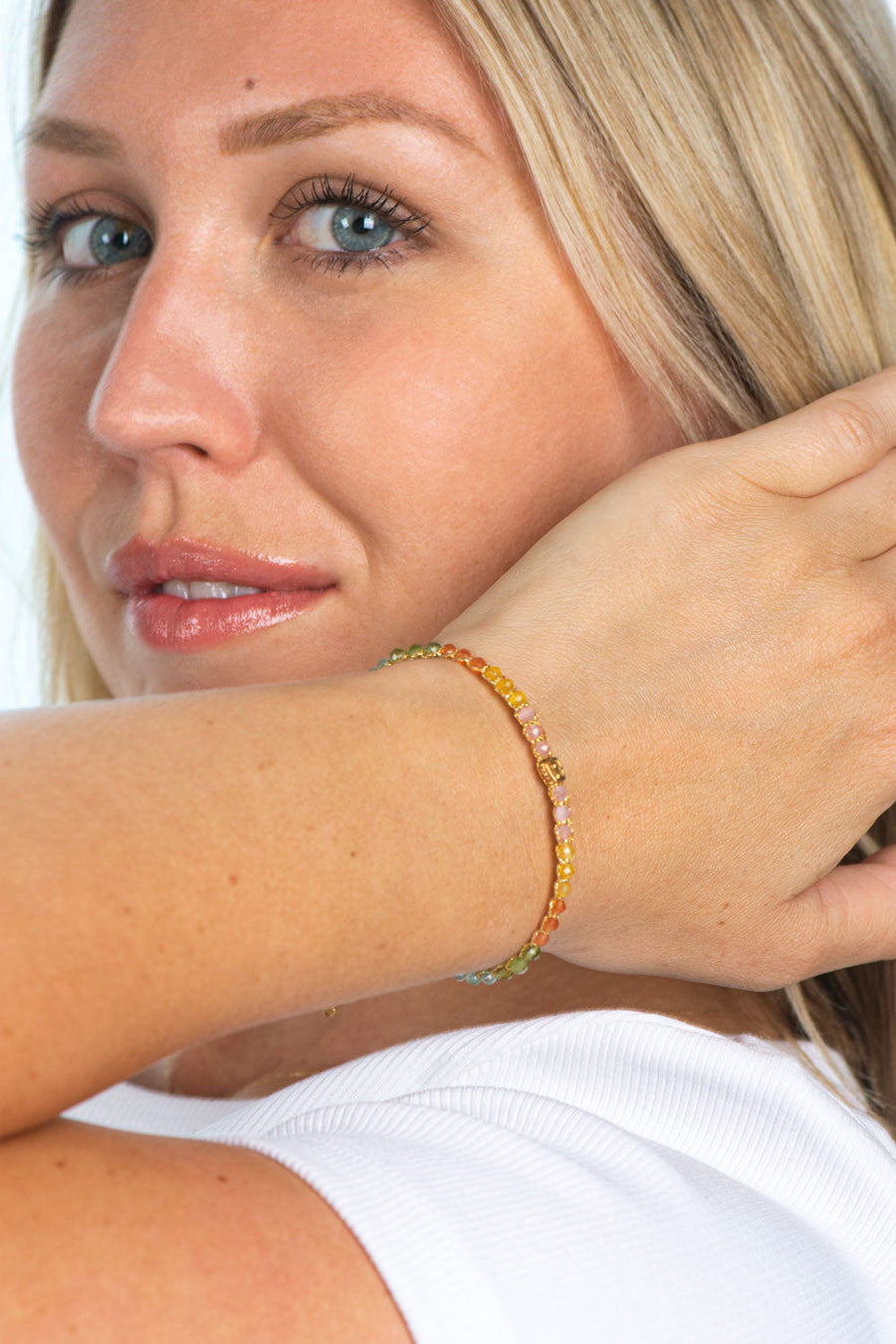 Rainbow Pastel Bracelet | Gold